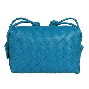 Blue Bottega Veneta Intrecciato Mini Loop Bag Blueprint